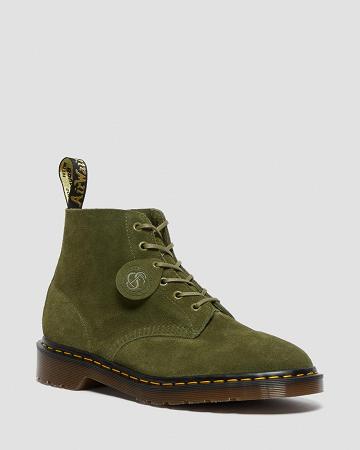 Dr Martens 101 Made in England Suede Enkellaars Heren Groen | NL 390DFM